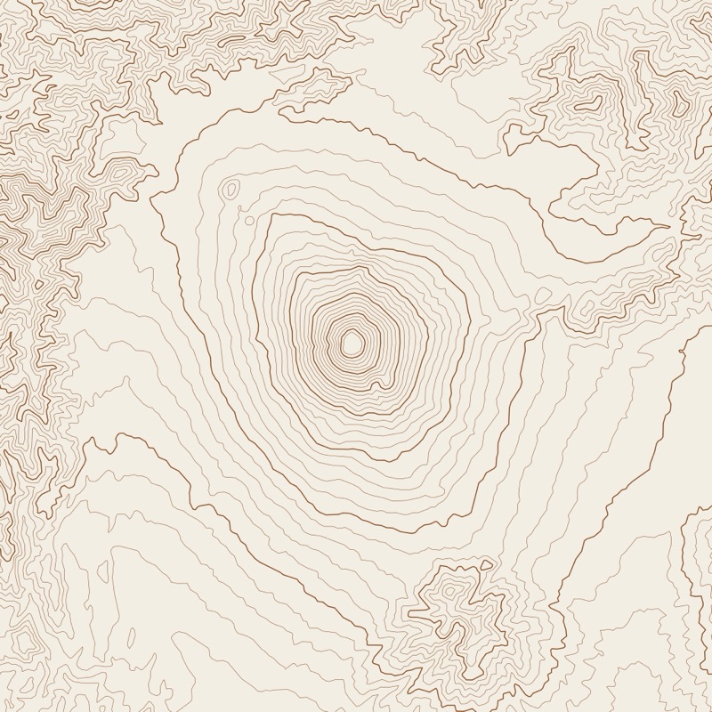 富士山等高線暈渲圖